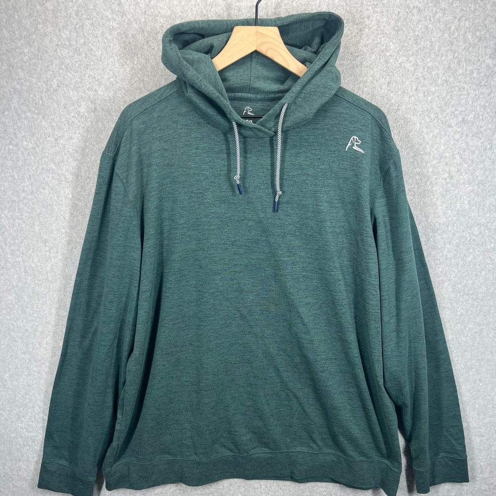 Rhoback The Pine Valley Performance Hoodie Mens XXL Green Heathered Stretch EUC